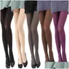 Socks Hosiery Women Woman Y Tights Candy Color Pantyhose Mticolour Veet Seamless Long Stockings Oversized Drop Delivery Apparel Underw Dh3Nc