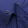 Mäns casual skjortor Autumn Men plus size arbetsverksamhet randig skjorta lång ärm stor stor överdimensionerad 7xl 8xl blå klänning 9xl 10xl 12xl