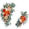 Decoratieve bloemen kunstmatige boog swag voor boho bruiloft verjaardagsfeestje ceremonie bloemen slingers arrangement receptie achtergrond decor p9p0