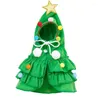 Dog Apparel Christmas Pet Cape For Small Dogs Cats Clothes Cloak Coat Puppy Cosplay Santa Tree Costume Supplies