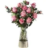 Fleurs décoratives Silk artificiel 1 bouquet Bouquet floral rose français fausse fleur arranger table marguerite décor de mariage de fête accessoire Flores