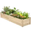 Garden Bed Planter Box Planters 15 tum djup trä Upphöjd 240325