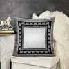 Pillow Greek Keys Black White Silver Gray Throw Decorative S Covers For Sofas Cover