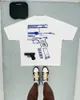 American Fashion Tshirt Womens Summer High Street Loose Lettre imprimé à manches courtes Rétro Casual Top 240329