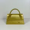 Bolsa de couro dourado nova bolsa de ombro estilista saco de ganga feminina bolsa de sacola de sacola de luxo bolsa de moda de luxo bolsa bola de bolsa