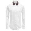 Herrklänningskjortor Designer Casual Long Sleeve Top Designer Sleeved Solid Shirt USA Brand Polos Fashion Oxford Social Ankomst Broderi Multipel VGZ9 825734923