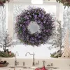 Decorative Flowers Fake Purple Lavender Flower Wreath Christmas Wreaths Artificial Fall Autumn Front Door