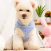 Dog Apparel Pet Plush Autumn Winter Small Clothes Warm Fleece Puppy Coat Solid Color Cat Sweatshirt Teddy Chihuahua Pullover Vest