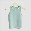 Yoga Outfits Lu Ebb Top With Chest Cushion Breathable And Quick Drying Running Sports Fitness Vest Drop Delivery Outdoors Athletic Out Dh1H6