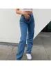 Jeans féminins 2024 AUTUMNE COULEUR COULEUR COLID