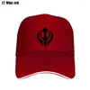 Top Caps Moda Khanda Sembol Erkek Özel Şapka Sih İnanç Punjabi Amblem Din Sihizm Toptan Fatura Pamuk MA için