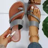 Flat Sandals Fashion Summer Solid Color Open Toe Outdoor Slippers Casual Beach Womens Shoes Plus Size Zapatos de Mujer Slides 240402