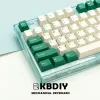 PADS KBDIY OEM Profil Keycap Fromage PBT Keycap vert pour le clavier mécanique de jeu MX commutateurs personnalisé 126 Capes Caps 61 64 68 87 98