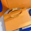 New Style Bracelets Women Bangle Designer Letter Jewelry Faux Leather 18K Gold Plated Stainless steel Womens Wristband Wedding Gifts Accessories Q1