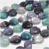 Loose Gemstones Natural Fluorite Heart Beads 14Mm Strand Length 20Cm 16 / Pack Drop Delivery Jewelry Dhoau