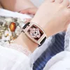 Wine Bucket Time Running Women's Diamond Set Network Red Trend Rotating Quartz Fashion Watch