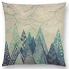 Pillow Colour Tide Wood Forest Tree Mountain River Hills Winter Snow Top Floral Fresh Pattern Prints Leaf Cover Case