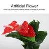 Decoratieve bloemen Plastic kunstmatige plantenbloem Bunch nep Red Anthurium Bouquet Wedding Party Home Garden Decoratie