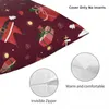 Cuscino Felice Cover in poliestere Giorno di Natale Anno di Babbo Natale Babbolla Snowflake Campione Coussincase Throwcase