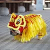 Hundkläder gungande sammet kinesiska dans lejonkläder mjuk varma cosplay drak dräkt bekväm stil