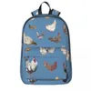 Backpack Chicken Happy Print Woman Backpacks Meninos meninas bookbag moda de moda bolsas escolares portability Travel Rucksack Bag