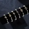 Cross 8-shaped Round Hollow Diamond Pearl Bracelet Multi Style Adjustable Qnpo