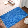 Carpets Blue Bubbles 24" X 16" Non Slip Absorbent Memory Foam Bath Mat For Home Decor/Kitchen/Entry/Indoor/Outdoor/Living Room