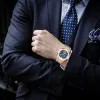 Zestawy Square Men's Watches Blue Classic Designer Pladen Watch For Men Moon Faza Faza ze stali nierdzewnej Luminous Business Business