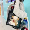 Shoulder Bags Original Aizatly Japanese Cute Doll Bag Personality Transparent Pain Cartoon Student Girl Class Messenger Armpit