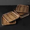 Tea Trays Black Walnut Small Size Tray Solid Wood Four Foot