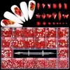 Décorations 2800pcs Nouveaux strass nail art multisize strass diamants brillants ensembles de verre à plat