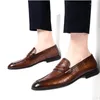 Sapatos casuais sipriks homens originais grãos cheios de couro decente de empresário masculino Penny Brown Black Wedding Wedding Slip no lazer