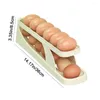 Kitchen Storage Plastic Automatic Scrolling Egg Rack Dedicated Slide Type Box Large Capacity Save Space Rolling