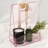 Wrap regalo Clear Flower Bouquet Borse Borse con maniglia elegante e conveniente per le celebrazioni delle feste