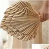 Decorative Objects & Figurines 5Pcs Natural Dried Palm Leaves Tropical Fans Boho Dry Decor For Home Kitchen Wedding Drop Delivery Gard Dhshb