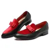 Casual Shoes Loafers Men PU Colorblock Fashion Business Wedding Party Daily Faux Suede Elegant Bow Classic Dress