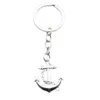 Nyckelringar Lanyards Anchor Keychain Vintage Silver Plated Arrow Fashion Solid Pendant Sailor Style Car Keyring Mens Accessories Gift Q240403