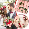 Fiori decorativi PC Bouquet Illustration Day Rose Simulation Gift Box Wedding Festival's Valentine's Festival 25 Home Day Day Artificiale Fiore