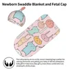 Одеяла Симпатичное животное детское лебколобное одеяло для рожденного