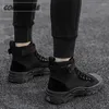 Boots Men Motorcycle Canvas Ankle Spring Autumn Casual Shoes Career Speed Boot Fashion Large Size 39-44 Men's Breathable Outdoor