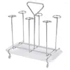 Kitchen Storage 6 Water Cup Draining Holder Glass Rack Household Cups Drain Stand Drying Shelf