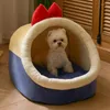 Chenils super doux lavable en peluche lit de chien bec kennel somnifère somnifère en velours canapé pour panier chat