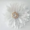 Arazzi Feather Decor decorazioni da parete Craft Lace Shell Arazzo sospeso Boho Macrame Art artigianale
