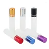 Bouteilles de rangement 30pcs Verre Grossed Bottle vide Cosmetic 5 ml 10ml Perfums Viaux Couleur mélangée Rouleau Rouleau Rouleau Rechargeable Emballage