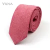 Neck Ties New solid color 100% cotton bow tie 6cm thin pink sky blue wedding dress party evening dress tie gift bow tie mens accessories C240412