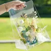 Geschenkverpackung klarer Blumenstraußbeutel Handtasche mit Griff elegant und bequem für Partys Feierlichkeiten