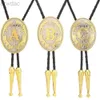 Bolo liens remicgu gold lettre bolo cravate pour homme western cowboy cow-girl corde en cuir cravate collier de bijoux pour femmes accessoires abcdefg-z 240407