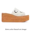 2024 Designer Womens Platform Sandals White Black Pink Beige Slippers Woman Flat Slides Lady Beach Shoes Size 36-42