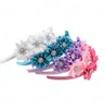 Lovely Children Girls Rhinestone Four Flowers Exquise Hairband Hair Accessories Cute Tiara Kids Girls Headband Headwar5367134