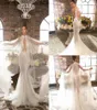 2019 Elihav Sasson Mermaid Wedding Dress with with Lace Raphed shile Neck Bohemian Wedding Dress Illusion Backless Boho Brida1677566